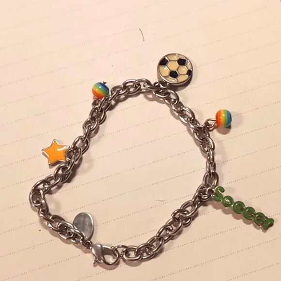 Soccer charm bracelet - Picture 1 of 1